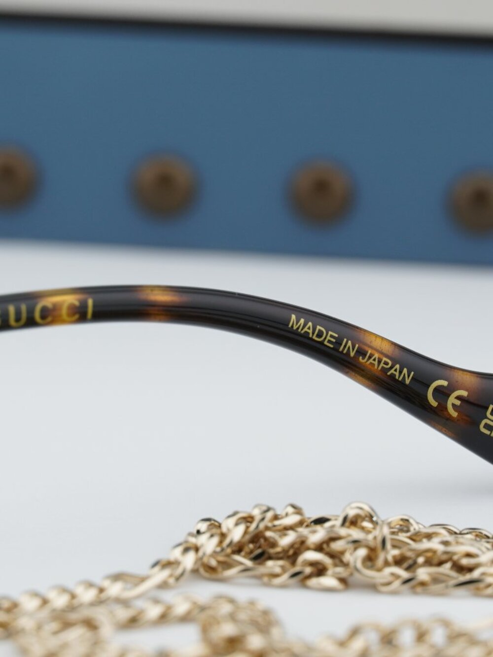 Gucci GG1600S 002 Rectangle Sunglasses - Gold / Brown - Picture 3 of 12